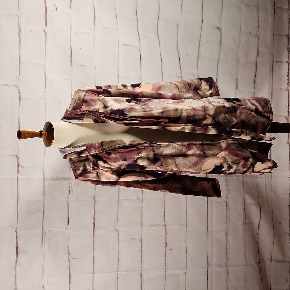 LOGO Lori Goldstein Giselle Tie-Dye Hooded Zip Tunic Jacket - Picture 2 of 12